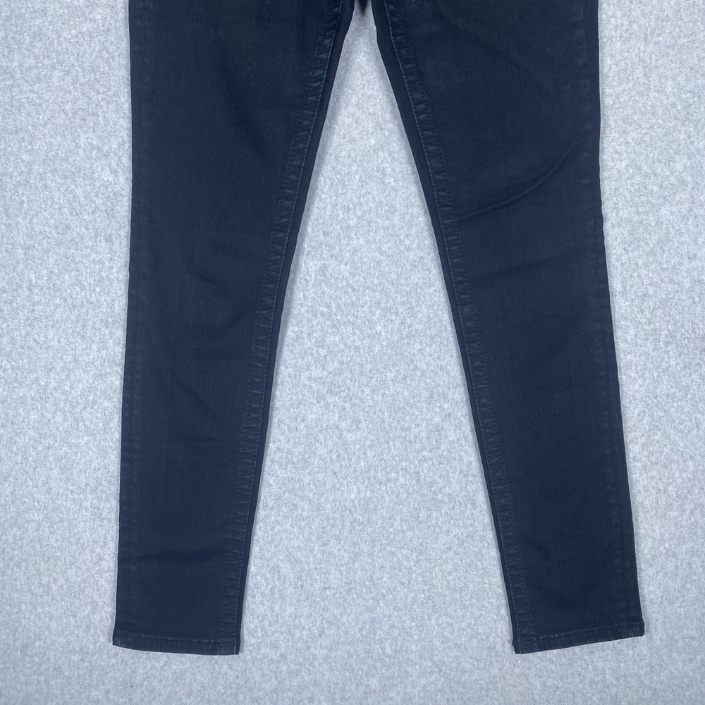Miss Me Skinny Jeans Womens 27 Black Cowhide Lace Rhinestone Embellished - Picture 6 of 16